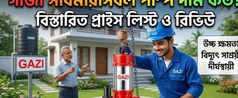 গাজী সাবমারসিবল পাম্প দাম ২০২৬