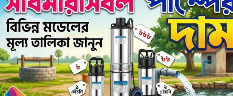 সাবমারসিবল পাম্পের দাম ২০২৬। জনপ্রিয় ব্র্যান্ড, এইচপি ও ব্যবহারভিত্তিক গাইড